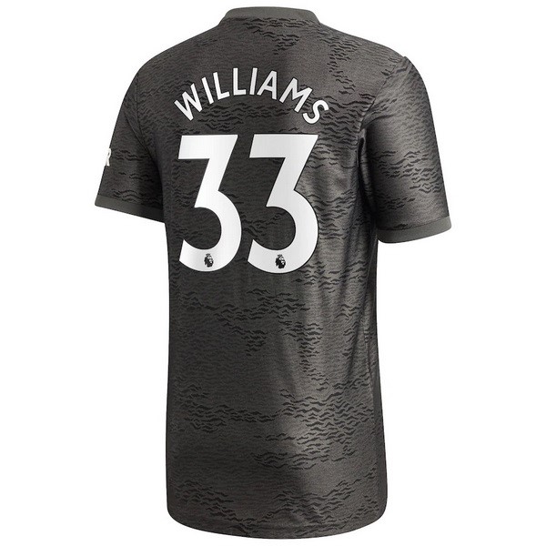 Camiseta Manchester United NO.33 Williams Segunda Equipación 2020-2021 Negro